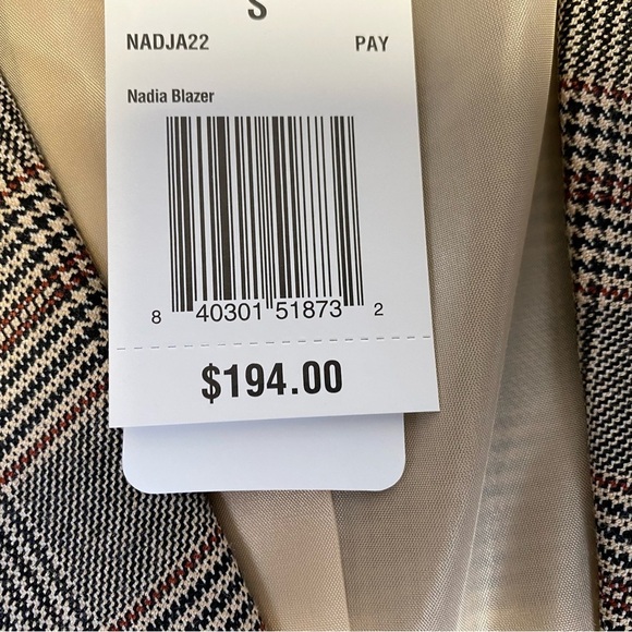 L*Space Nadia blazer Plaid About You NEW - Picture 8 of 10